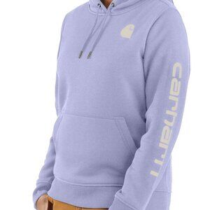Carhartt Women's Relaxed Fit Midweight Logo Sleeve Graphic Hoodie